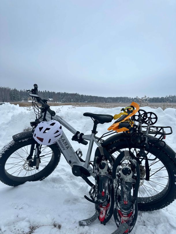 E-fatbike retket talvella polttareihin